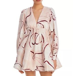 Aje Amelia Pleated Mini Dress